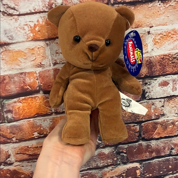 Animal Other - Animal Brown Plush Teddy Bear with Black Eyes
